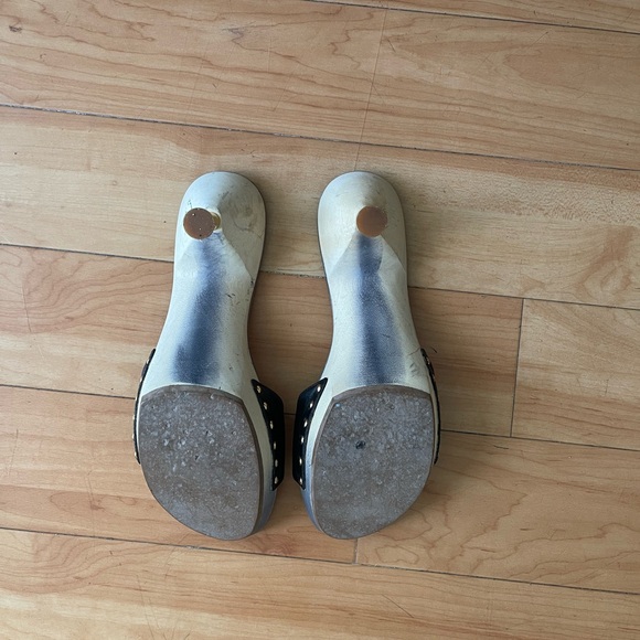 Y2K Guess by Marciano “Feisty” Black Wood Mules 9 - Picture 5 of 6